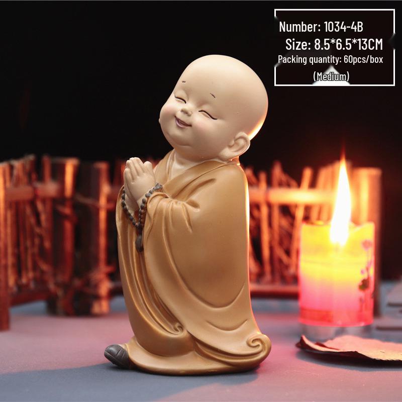 Creative Shaolin Monk Meditation Ornament - Perfect for Home or Car Decor