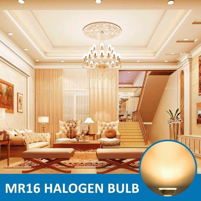 Ampoule halogène - AIMOONSA - MR16 GU5.3 - 50W 12V - 800 lm - Blanc chaud 2700K dimmable