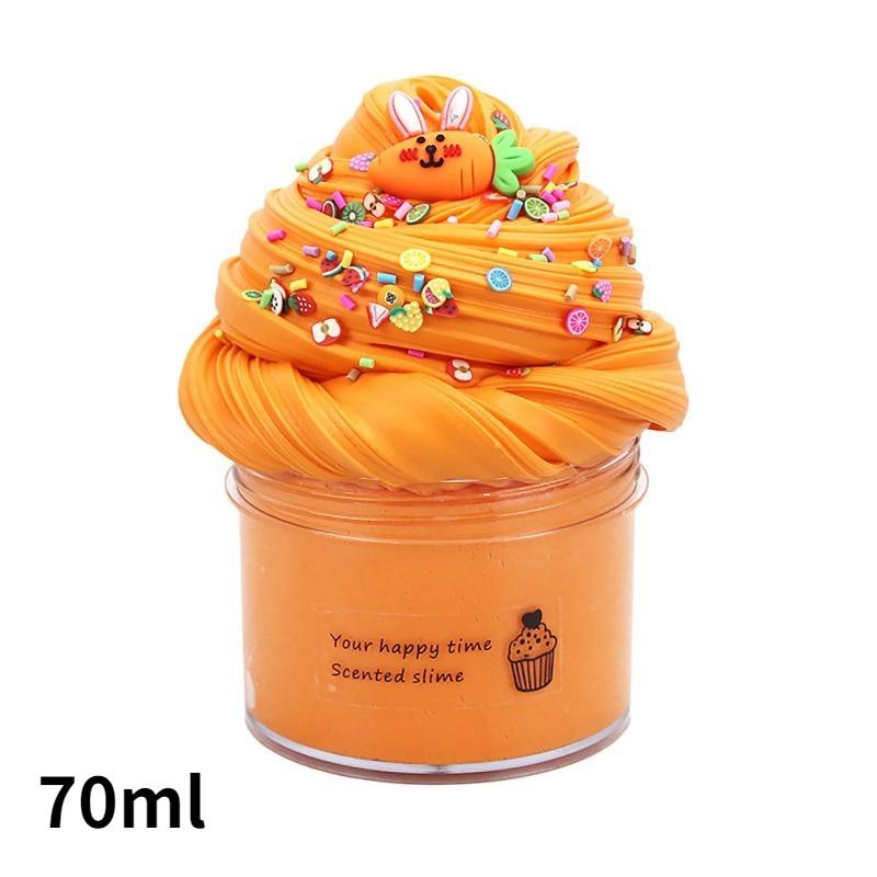 1 шт. Радужный глиняный слайм DIY Масляные слаймы Фруктовый набор Игрушки Обучение Антистресс Аксессуары Мягкие шармы Игрушка для вечеринки для детей Подарки