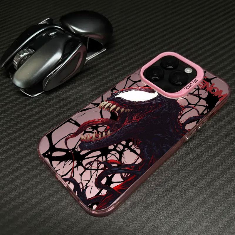 Terrifying Marvel Venom Phone Case For iPhone 11 12 13 14 15 16 17 Pro Max 16e 17E 17 Air Plus Mini Shockproof Fundas Back Cover