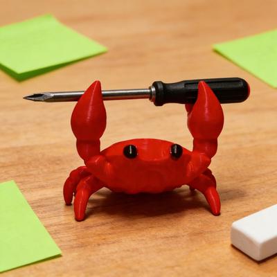 Подставка для ручек в виде краба, милый 3D органайзер для стола для ручек, карандашей, очков, декоративный подарок для детей, взрослых, школьные и офисные принадлежности