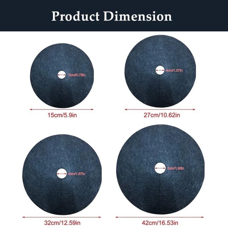 Нетканое кольцо для мульчирования деревьев, барьер для прополки, защитный коврик, покрытие для растений, защита от травы, садовая ткань для борьбы с сорняками, 15–82 см