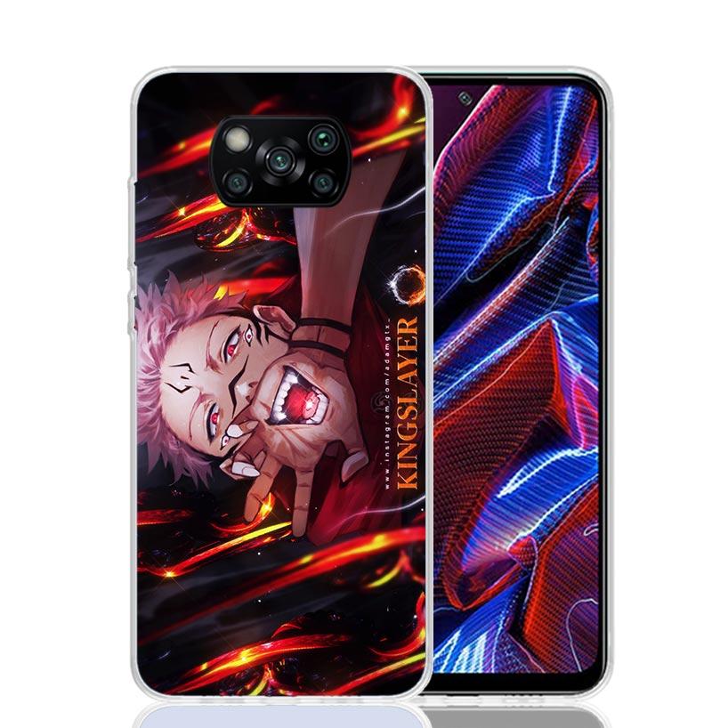 Япония Аниме JujuKaisen Чехол для телефона Для Xiaomi Poco X7 X6 X5 Pro F7 Ultra Redmi 15C 15 13 13C 12 12C 10 10A 10C 9 9A 9C 9T Чехол P