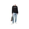 Emporio Armani Свитшот с принтом букв, круглым вырезом, длинным рукавом, мужской, черный, 3D1M70-1JHSZ-0057