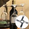 Foldable Wine Glass Holder Holds 4 Glasses 1 Bottle Space Saving Countertop Wine Bottle Glasses Display Rack Home Kitchen Bar Accessories