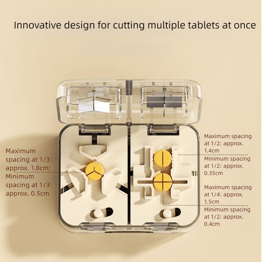 Moisture-proof Double-Layer Pill Box Plastic Pill Splitter Portable Pill Organizer Kids