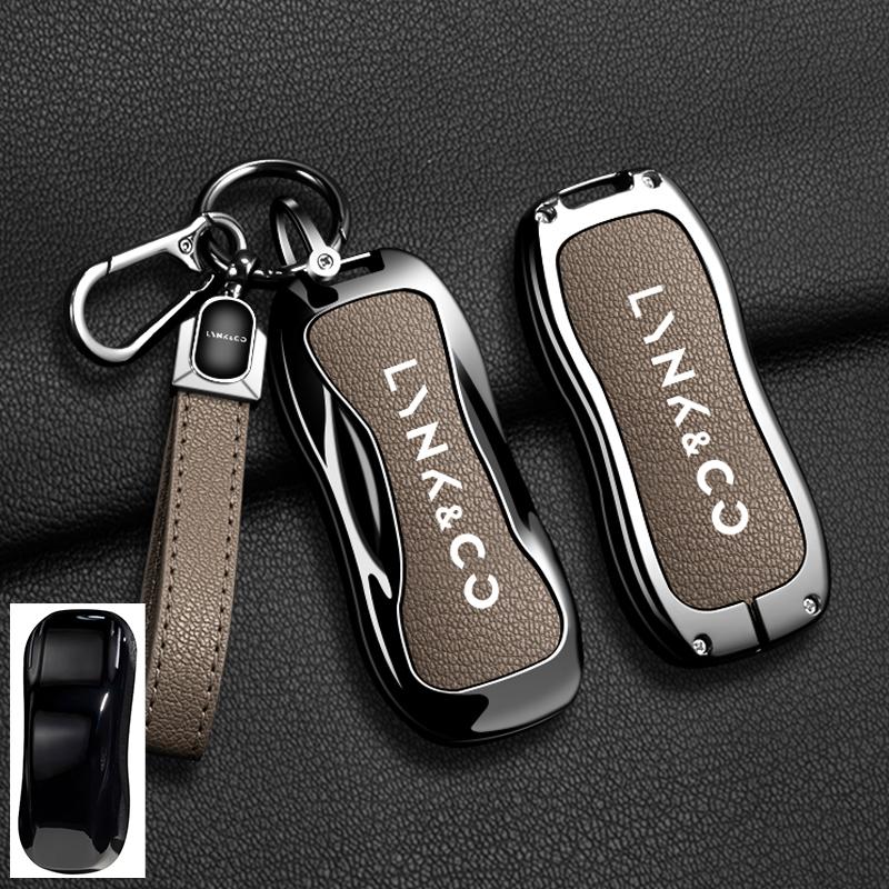 Новый чехол-брелок для ключа автомобиля, оболочка-брелок для Lynk & Co 05 06 03 09 01 2, цинковый сплав, кожа, полный защитный брелок, аксессуары