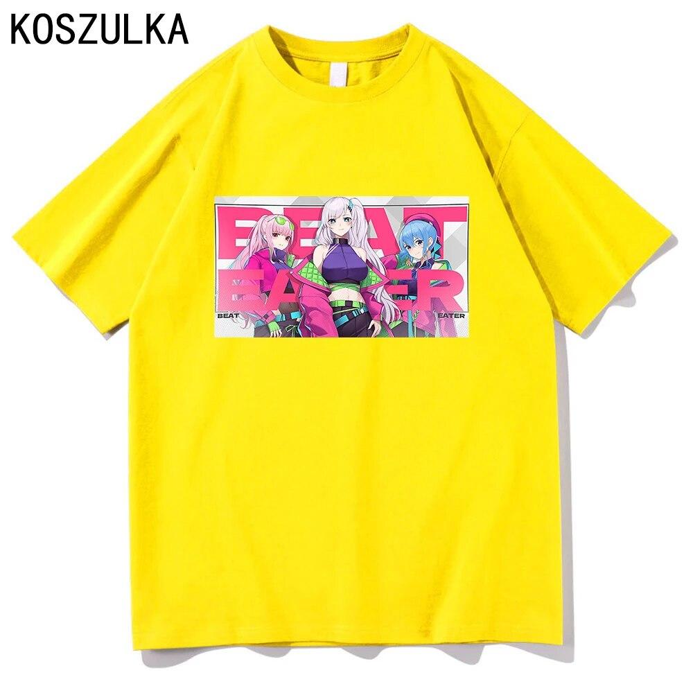 Футболка Calliope Anime Hololive Suisei, хлопковая футболка, летние футболки Kawaii Pavolia Reine, одежда, забавная женская/мужская толстовка унисекс