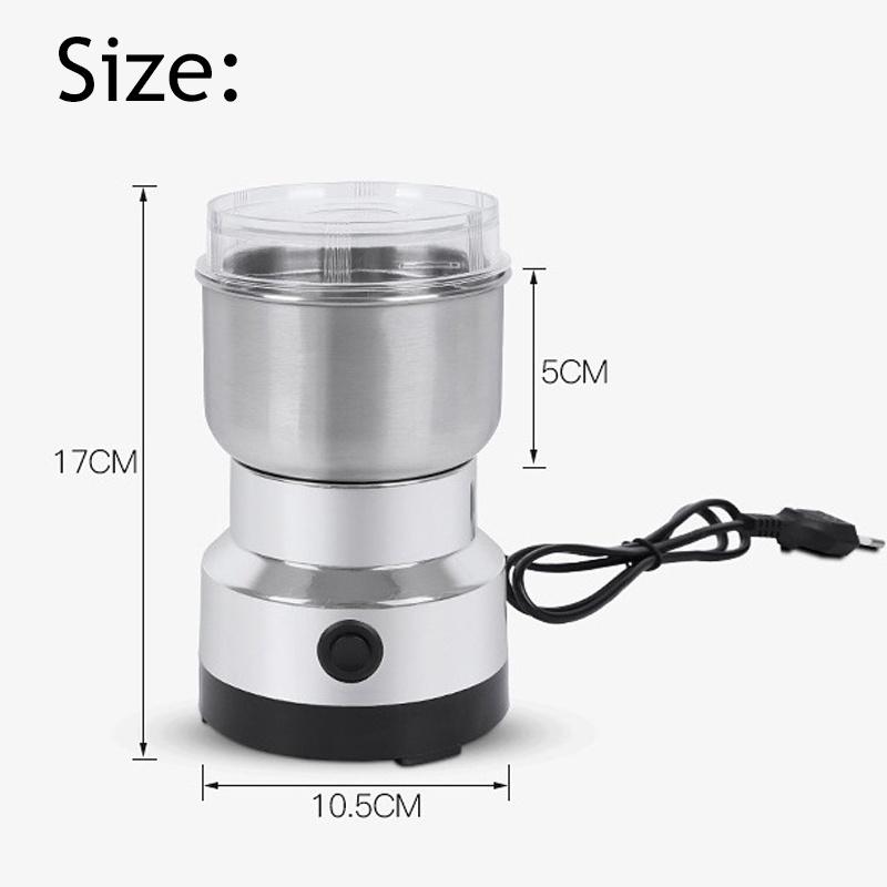 Electric Stainless Steel Coffee Bean Grinder Home Grinding Milling Machine 220V Coffee Beans Grind Kitchen Accessories