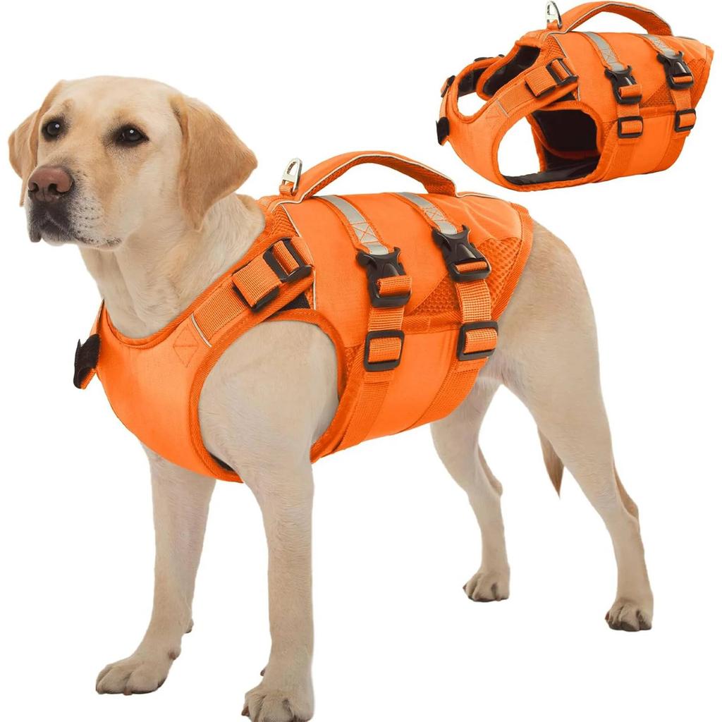 BXX High Buoyancy Dog Life Vest With Rescue Handle Reflective Stripe Pet Swimming Safety Jacket For Dogs Pre-sale