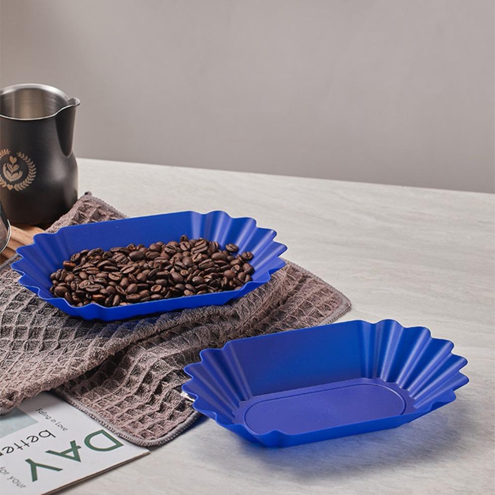 Practical Plastic Coffee Beans Tray 300ml Black Serving Tray Plate Sample Display Tray Weighing Coffee Bean