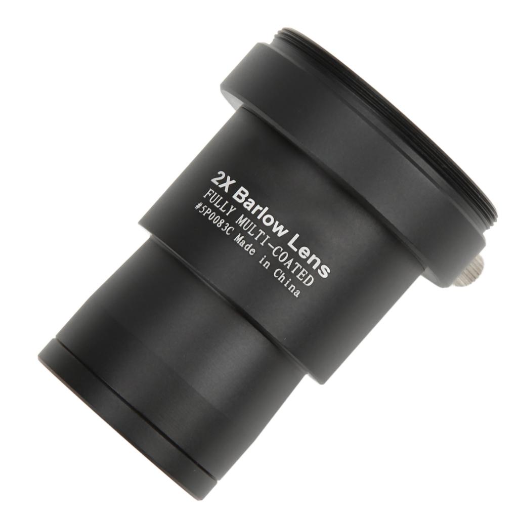 2X Telescope Barlow Lenses 1.25in FMC Green Film 2X Barlow Lenses with M35 Thread for Astronomical Observation