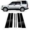 6 шт., стойки для окон и дверей автомобиля, накладки, наклейки для Land Rover Discovery 3, 4, 2006, 2007, 2008, 2009, 2010, 2011, 2012, 2013-2016