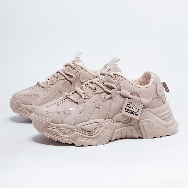 Кроссовки Dad Chunky, повседневные вулканизированные туфли, женские зимние кроссовки на высокой платформе, женские белые кроссовки Basket на шнуровке 2024