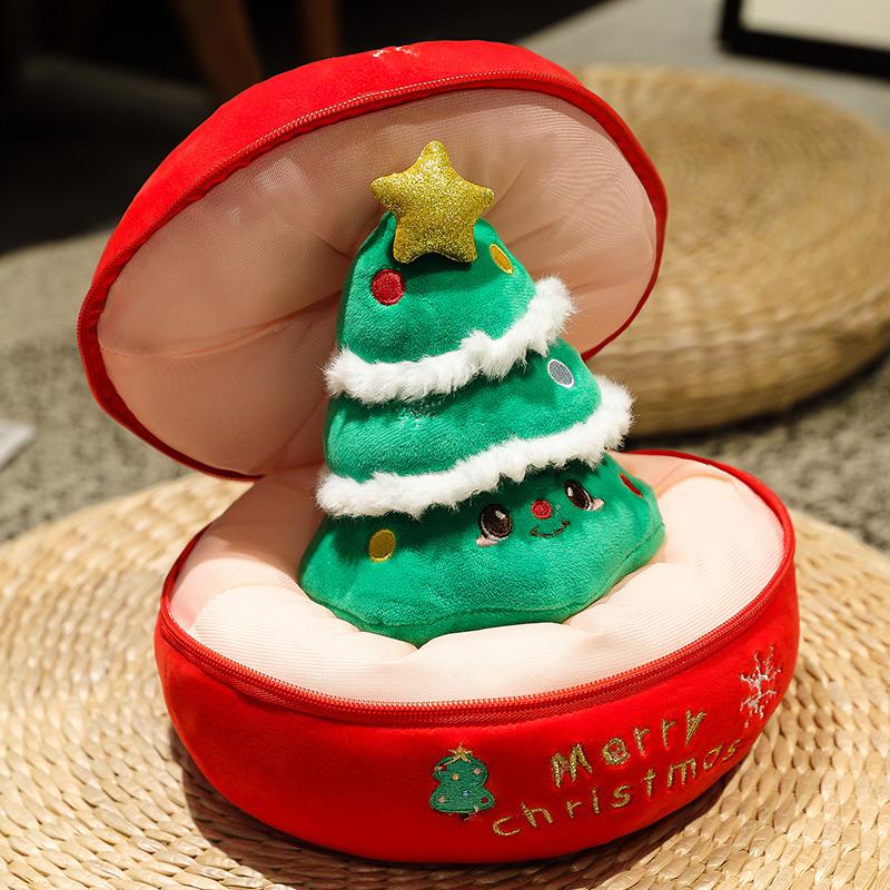 Новая рождественская серия Capybara Мягкие куклы Apple Рождественская елка Capybara Три в одном сюрприз для мальчиков и девочек Рождественские подарки