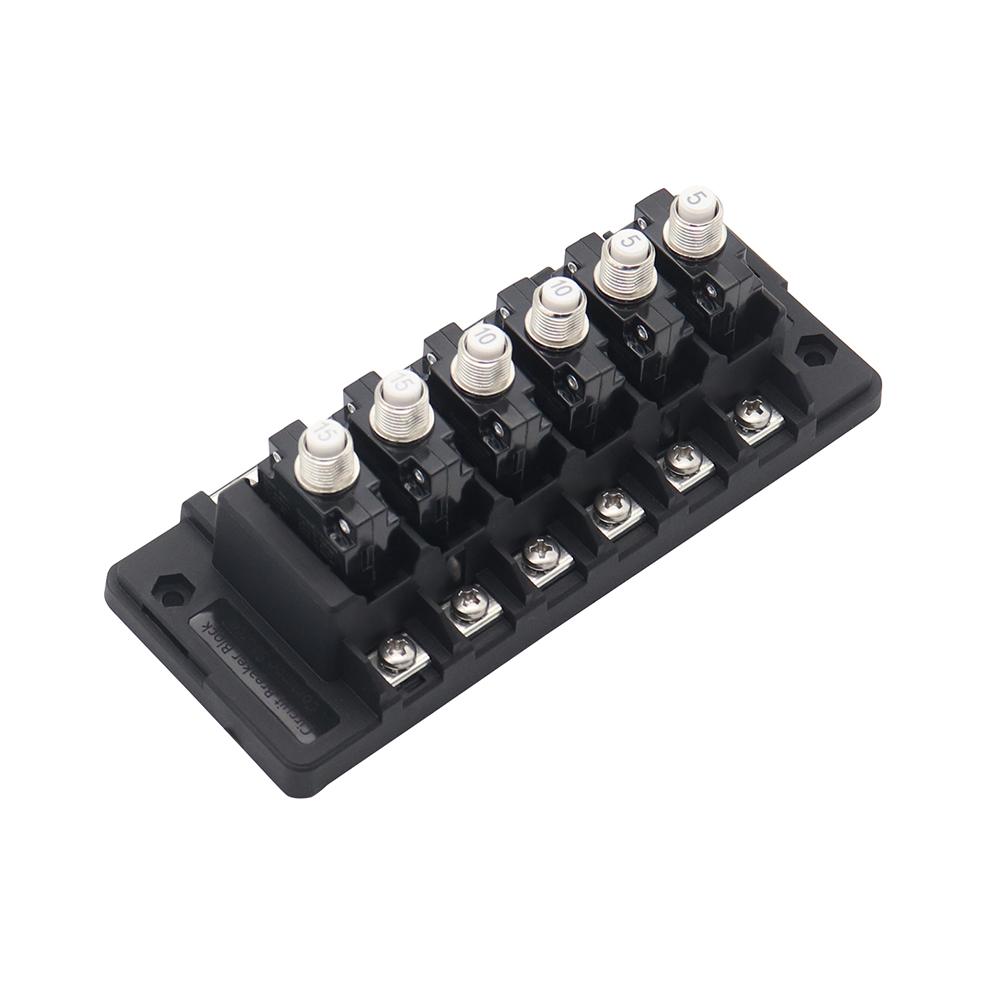 12 В-32 В 100 А 6P автоматический выключатель шина комплект 1 вход 6 выход #8 винтовой клеммный блок распределения питания для лодки автомобиля автофургона