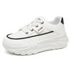 Fashion Spring White Platform Sneakers Women Shoes Anti-slip Leather Casual Shoes Thick Sole Ladies Shoes Height Increase Women Sneakers