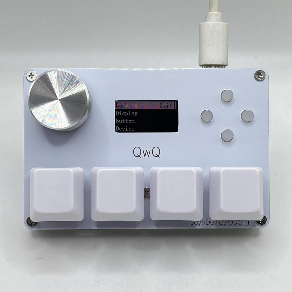 BTXETUEL SayoDevice OSU Keyboard Rapid Trigger Hall Switch Magnetic Linear Switch Keyboard with Knob and Copy Shot Macro Hot Swap Mini Keypad O3C++