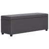VidaXL Bench with Storage Compartment 116 Cm Grey Faux Leather