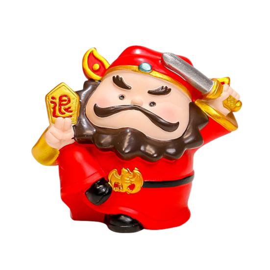 Chinese Mythological Figurine Resin Mini Folklore Figure Good Luck Ornament Fengshui Sculpture for Home Car Dashboard Decor
