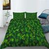 Green Duvet Cover Set Queen Size Tropical Rainforest Green Plant Palm Leaf Comforter Cover For Kids Teen Microfiber Quilt Cover