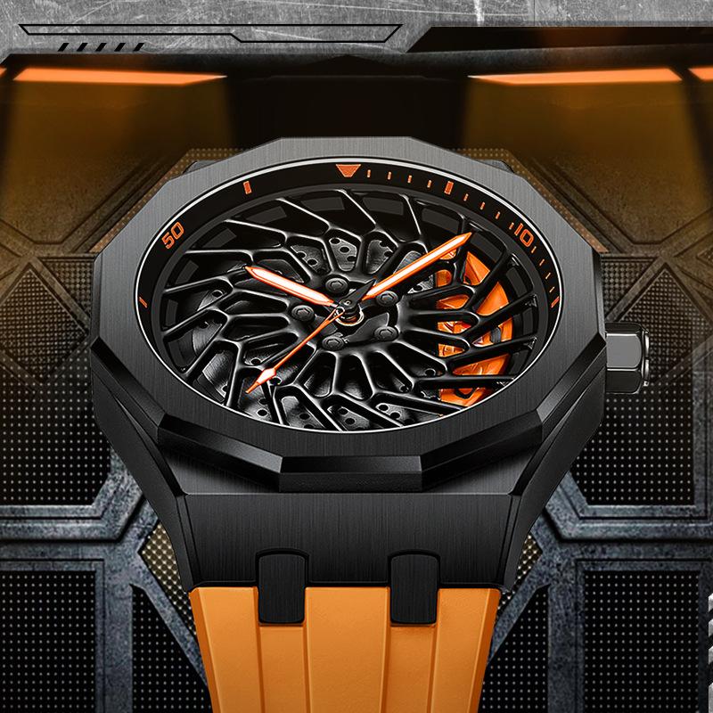 Часы SVJ Wheel Hub Мужские BWM I8 Модифицированная тема Ultra Run Светящиеся кварцевые гидравлические