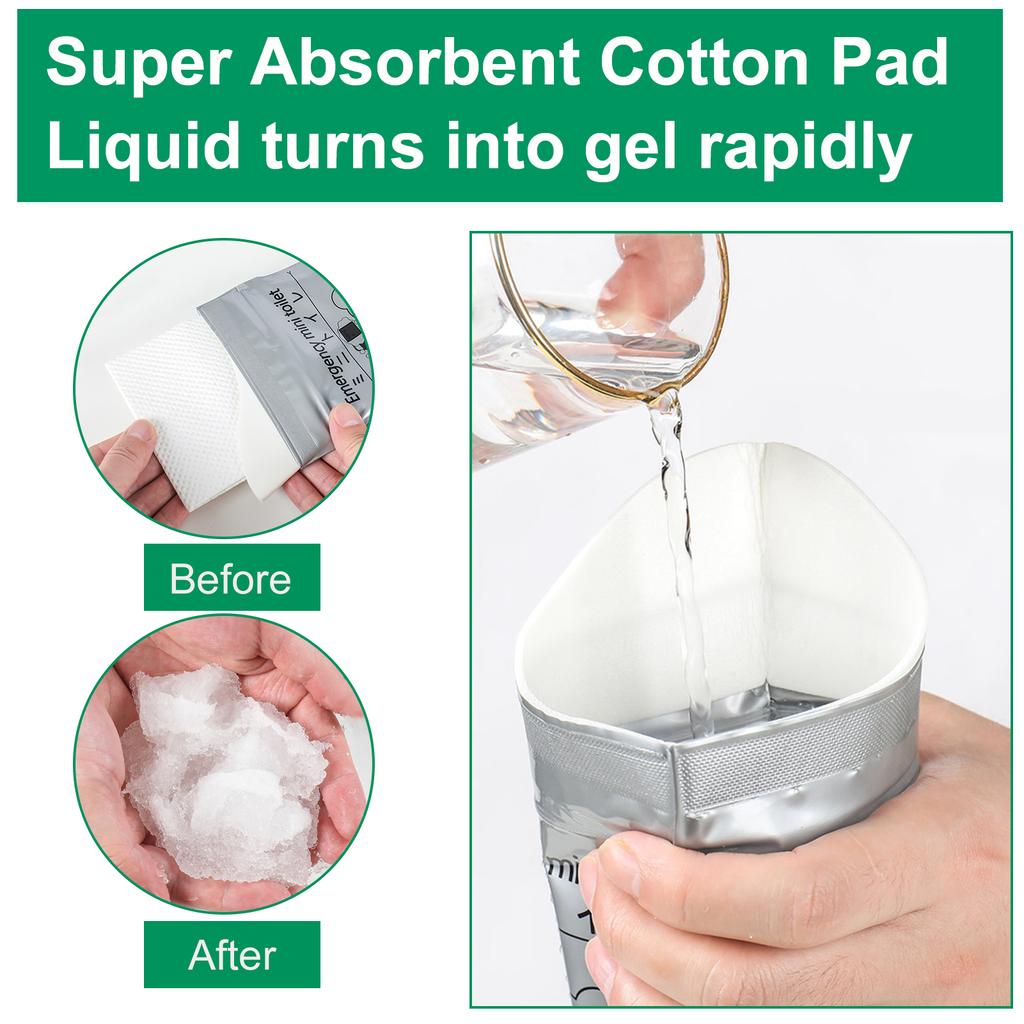 Одноразовые мешки для мочи, портативные 700 мл, дорожные мешки для мочи для путешествий на открытом воздухе, аварийного кемпинга