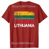 Литовский флаг Винтажный Сделано в Литве Футболки Уличная одежда Короткий рукав Подарки на день рождения Летний стиль Футболка Мужская одежда