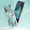 For Nokia G21,Nokia G11,Nokia G20,Nokia G10 Finger Ring Buckle Colorful Marble Pattern In-Mold Decoration Ultrathin Soft Phone Cover Case