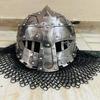 Handmade Medieval Viking Vendel Helmet Chainmail Armor, Cosplay SCA/LARP