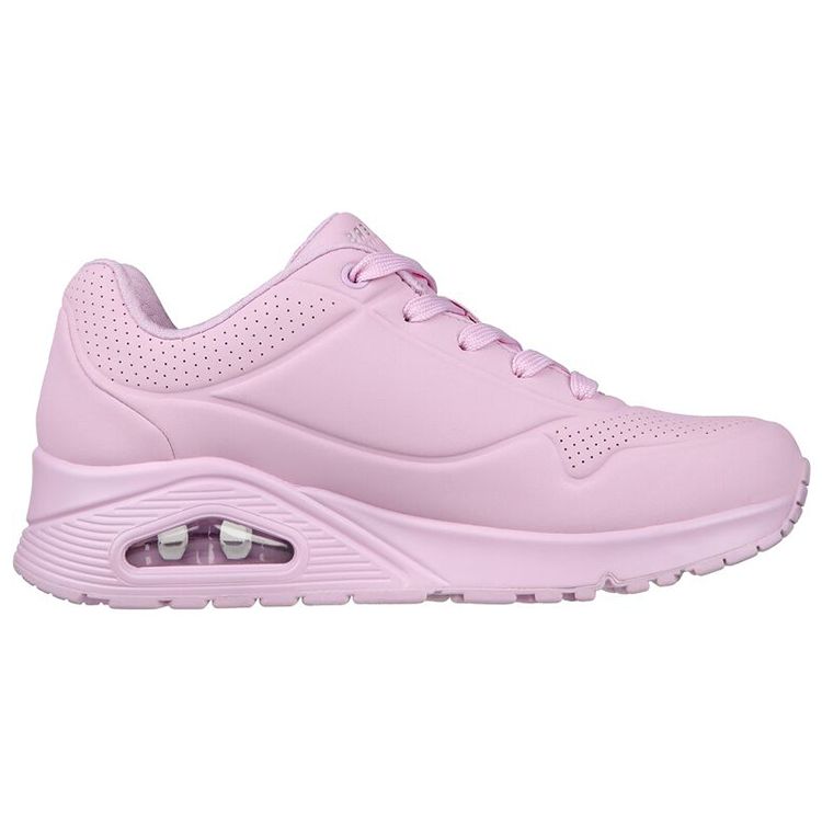 Skechers Uno Кожаные Модные Повседневные Низкие Кроссовки Lifestyle Женские Розовые 177125-LAV