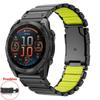 Титановый 26мм ремешок Quick Fit для часов Garmin Fenix 8 7X Pro Tactix 7 EPIX Pro 51мм Enduro 3 2X Instinct 3 2X 50мм Металлический ремешок