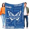Custom Name Flannel Blanket Butterflies Blanket For Home Decor Sofa Camping Nap Leisure Blankets Birthday Gifts Halloween Gifts