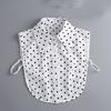 Polka Dots Shirt Detachable Collar for Women Lapel Blouse Tops Fake Collar Female Removable Lapel Flase Collar Accessory