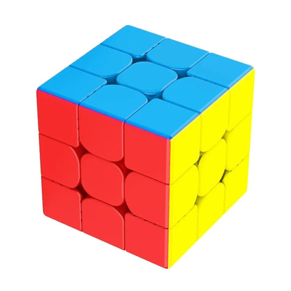 Little Magic M Магнитная 3x3 скоростная головоломка, световой волшебный кубик, наклейки, белые, черные наклейки без наклеек, детские игрушки для детей