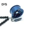 Alloy Racing Wheel Car Pendant Rearview Mirror Hanging Accessory Glossy Black Beads Silver Tag Auto Decoration Unique Design