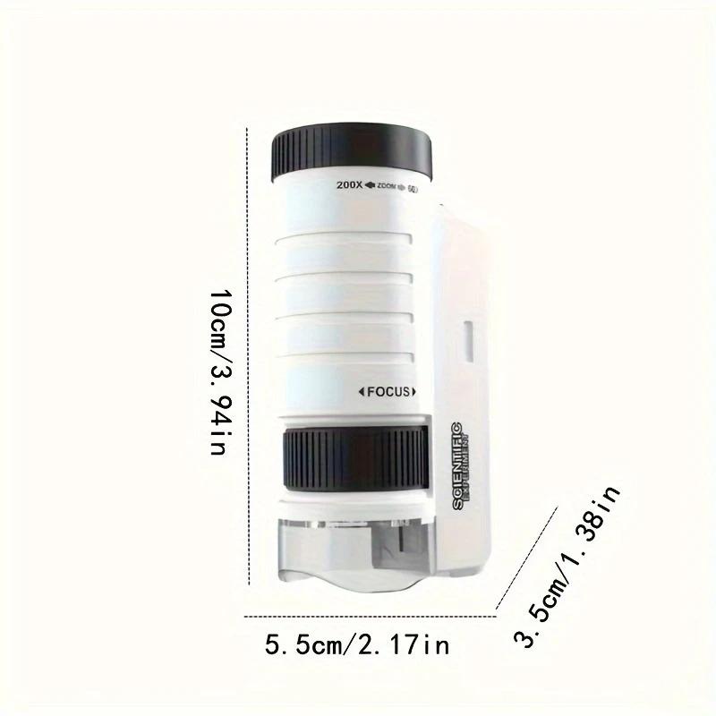 Microscope Portable Handheld Stem Toy For Kids Adults, Mini Microscope For Student Science Lab