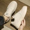 Autumn feeling white board shoes casual leather shoes sports thick sole increase
