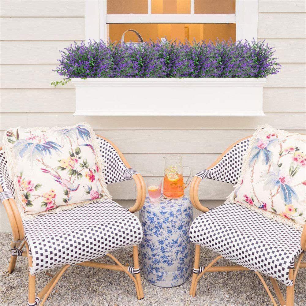 Farmhouse Household Products Fake Flowers Artificial Lavender Shrubs Plants Home Garden Decor