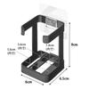 Yamazaki Jitsugyo Film Hook Facial Goods Storage Rack Black Main Body W6 x D6.5 x H9cm (Film Hook Not Included) Tower Floating Storage Beauty