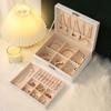 Portable Princess Cosmetics Box Small Simple Earrings Bracelet Ring Double-layer Jewelry Box Necklace Storage Box