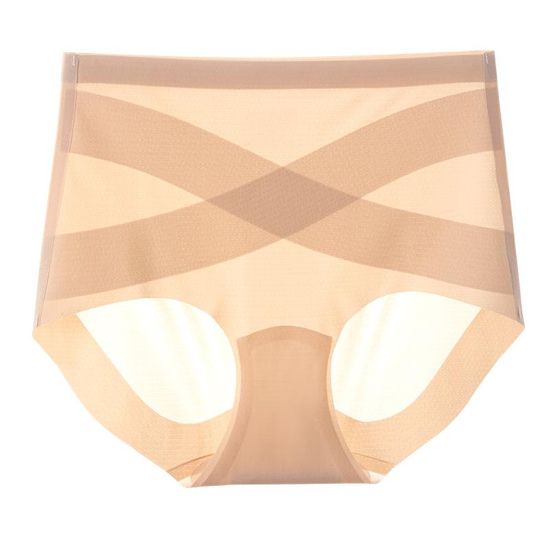 Женское летнее тонкое послеродовое нижнее белье большого размера с высокой талией и эффектом X-образного кроя для похудения и подтяжки бедер