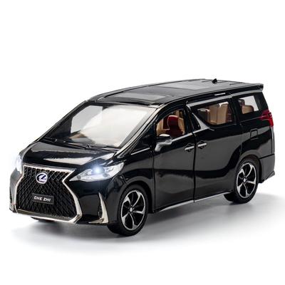 Масштаб 1/24 Lexus LM300, литая под давлением модель автомобиля из сплава, металлический автомобиль со светом и звуком для детей и взрослых, подарочная коллекция