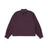 Levis Solid Color Square Neck Fitted Single-Breasted Casual Long Sleeve Shirt Women Shirts Purple A2957-0001
