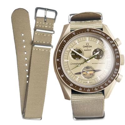 20 мм ремешок для часов Omega X Swatch Speedmaster Moon Swatch Strap нейлоновый ремешок для часов легкая замена для мужчин и женщин [Ocdin] NATO® (Сатурн/Юпитер)