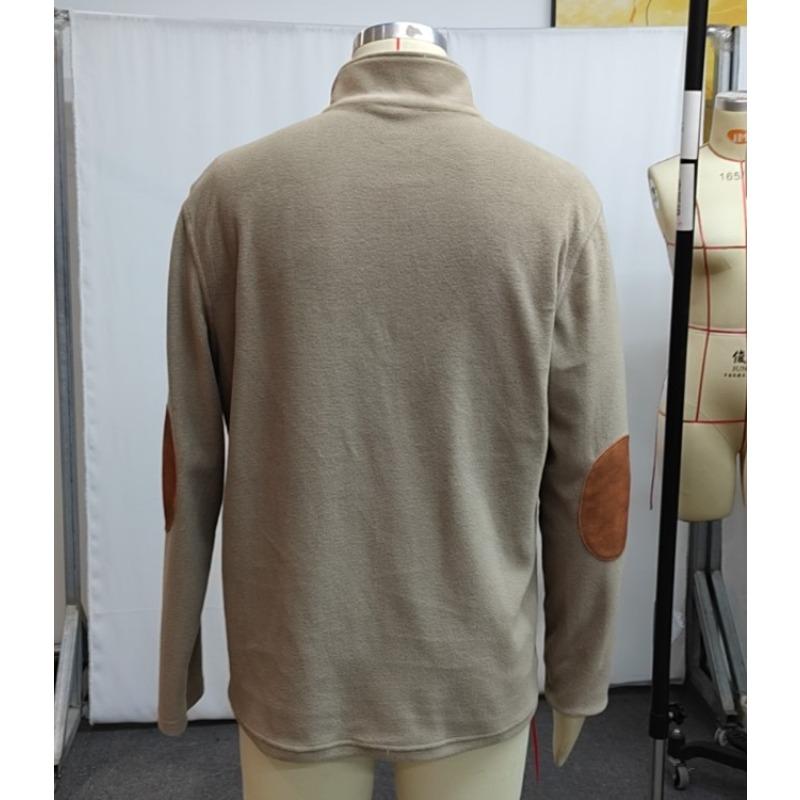 Мужская флисовая толстовка в стиле ретро с цветными блоками и воротником-стойкой