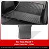 LUCKEASY For Tesla Model Y Rear Seat Backrest Protective Pad Trunk Mat Anti-Kick Pad Car Interior Accessories 2021-2024