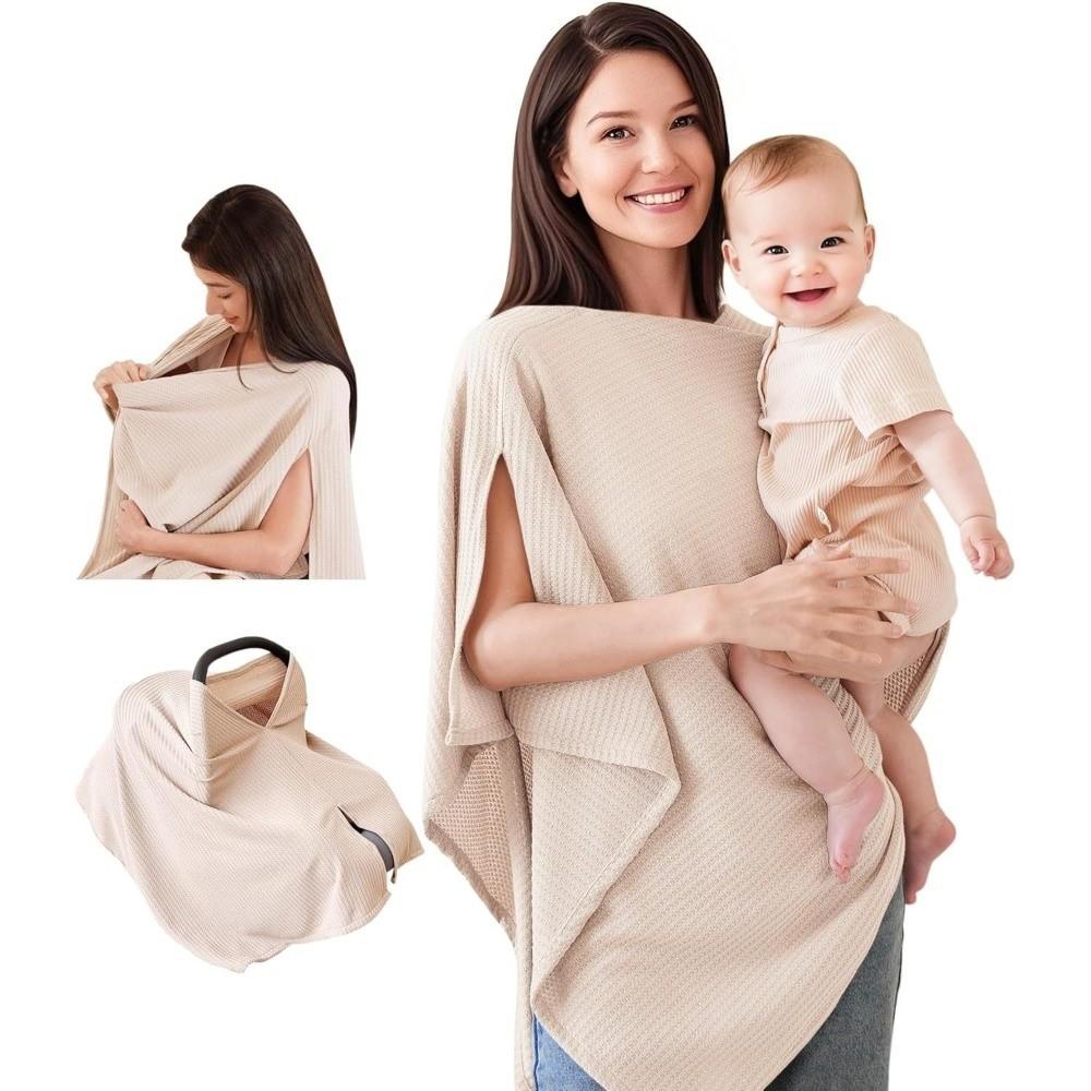 Stretchy Nursing Poncho Soft Breastfeeding Cover Durable Feeding Shawl for Nursing Moms