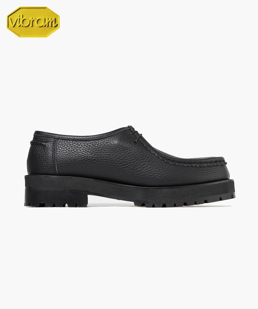 Firenze Atelier [Vibram] Bold Shape 4.7Cm Opleid Cowhide Mock Shoes 9009-Me [Black]