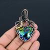 Павлин Аура Друзы Драгоценный камень ручной работы из чистой медной проволоки Ювелирный кулон для женщин